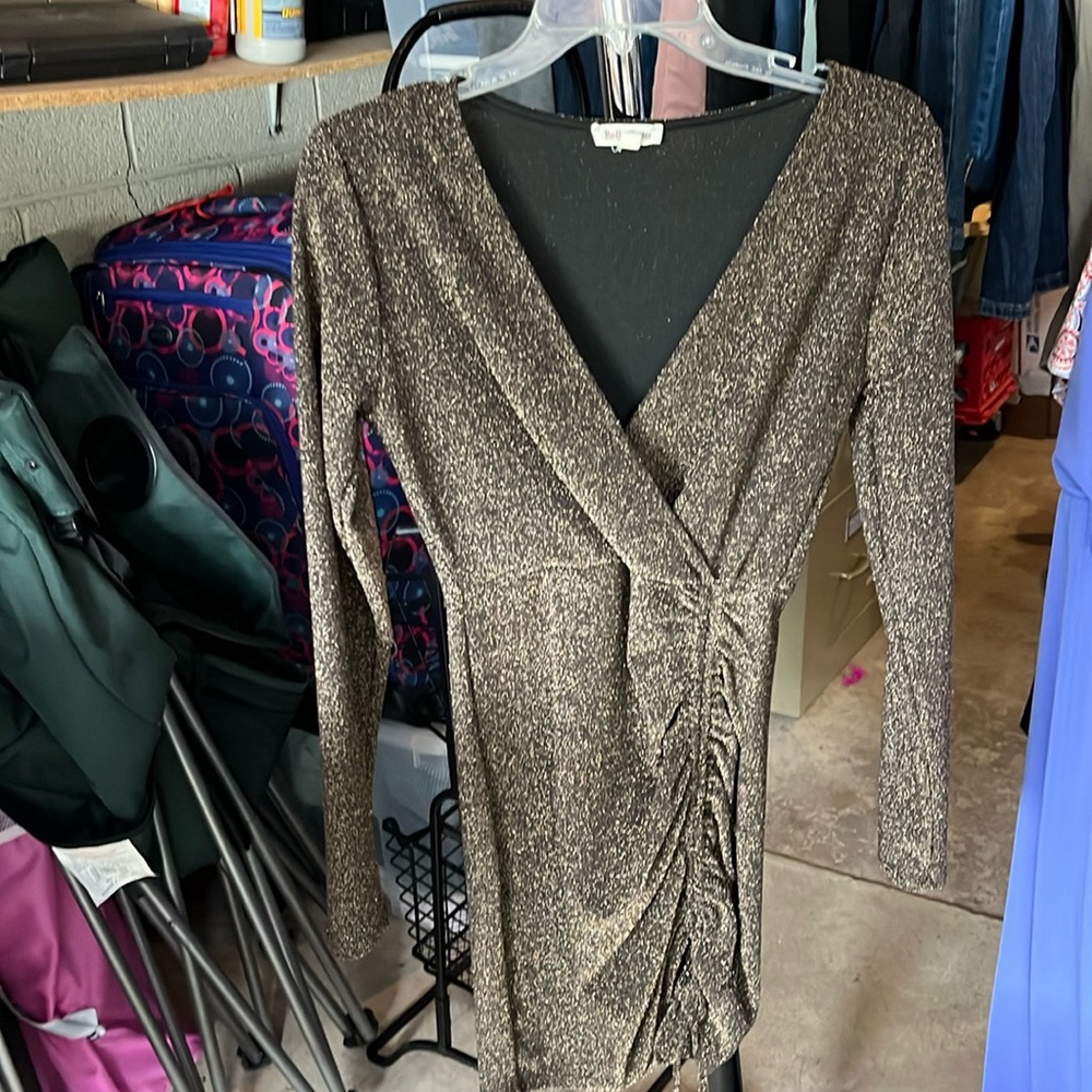 Rolla Coster Sparkle Gold and Black Dress Size Small